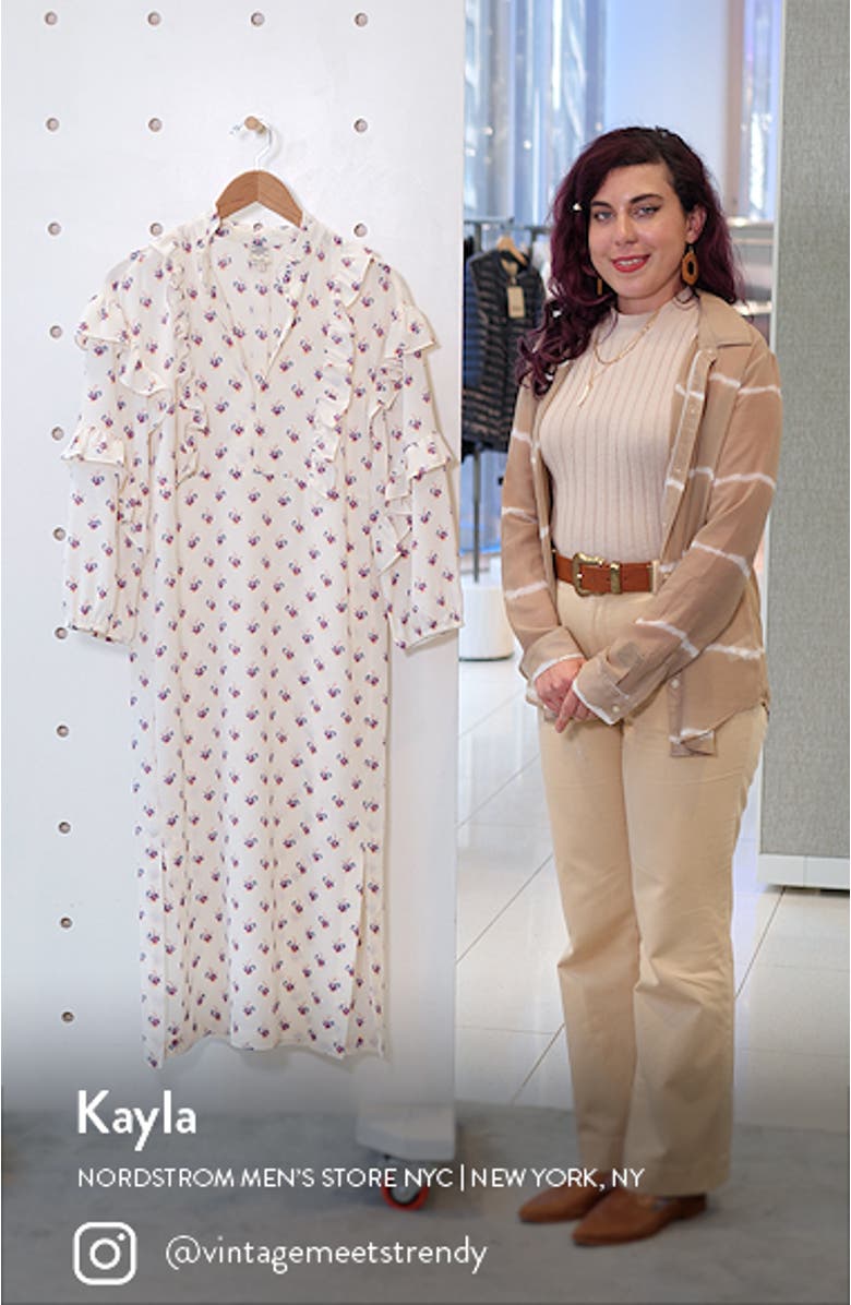 Ahadi Floral Long Sleeve Midi Dress, sales video thumbnail