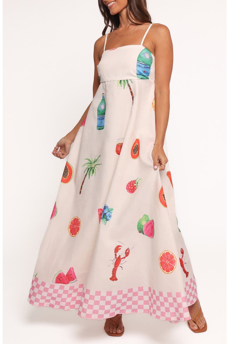 Brea Printed Maxi Sundress, Alternate, color, TUTTI FRUITTI