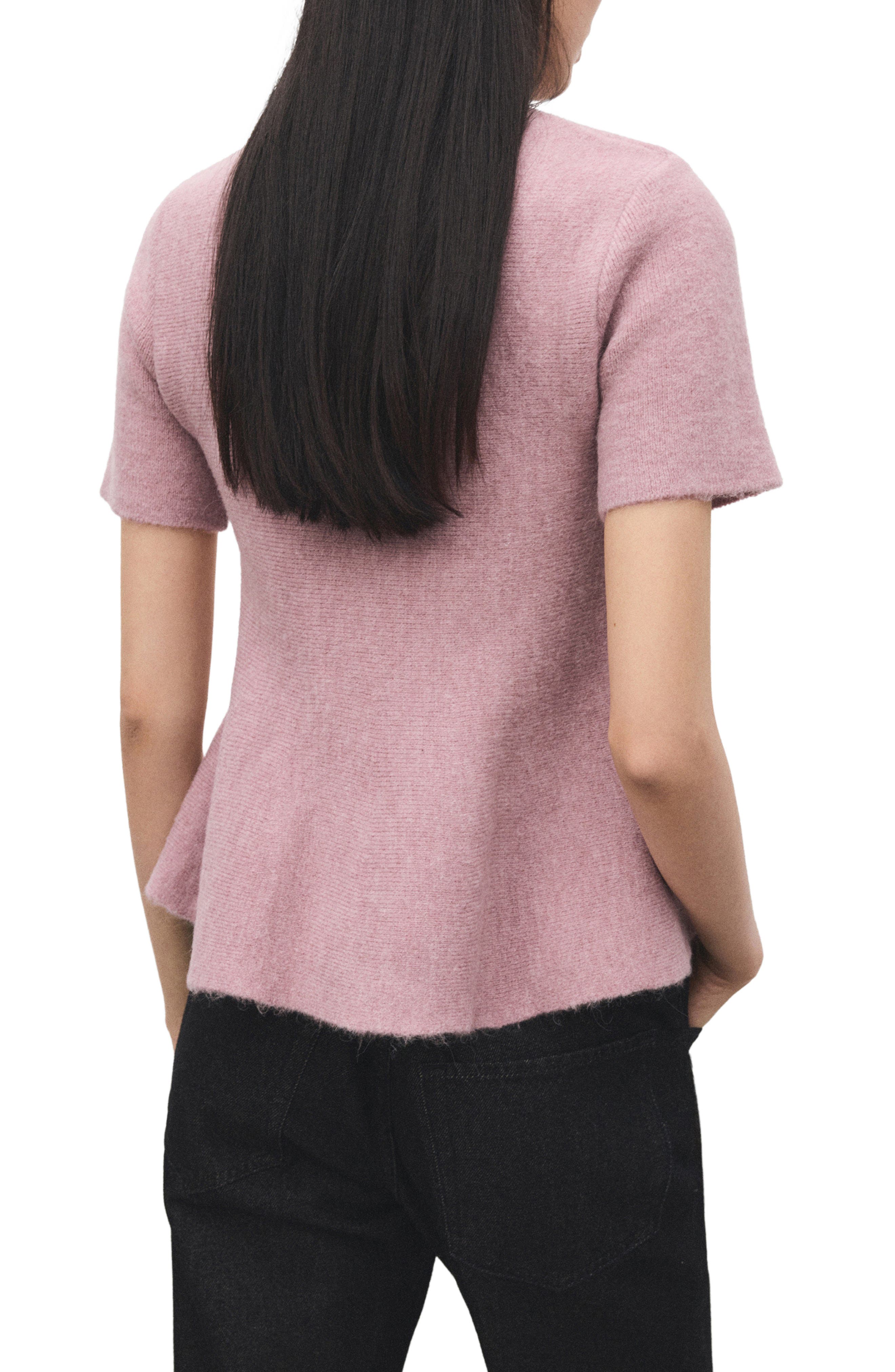 Short Sleeve Peplum Sweater - image 2