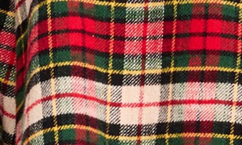 Denimist Plaid Flannel Cropped Shirt In Red