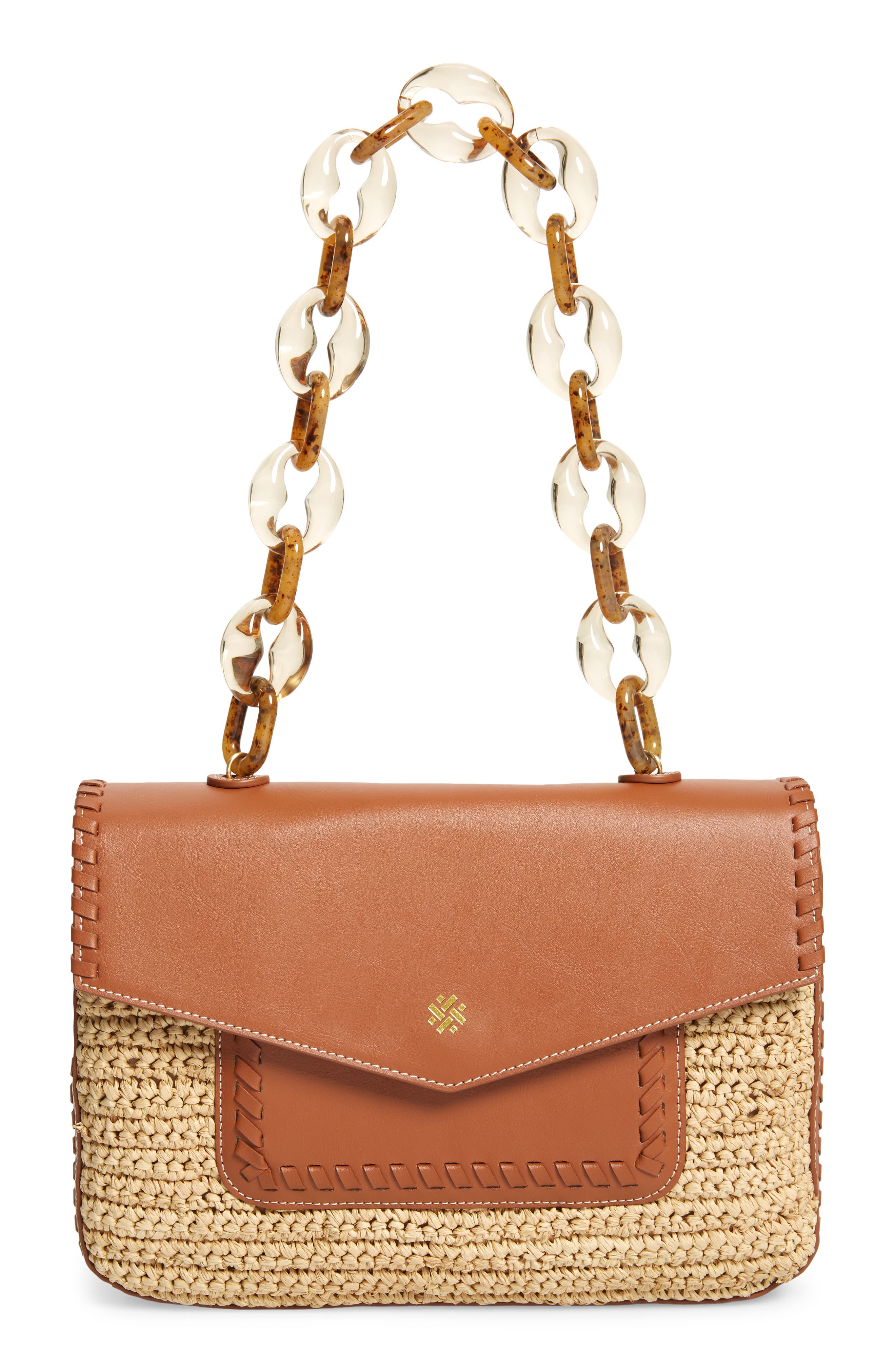 Pamela Munson Las Olas Leather Trim Shoulder Bag, Main, color, 