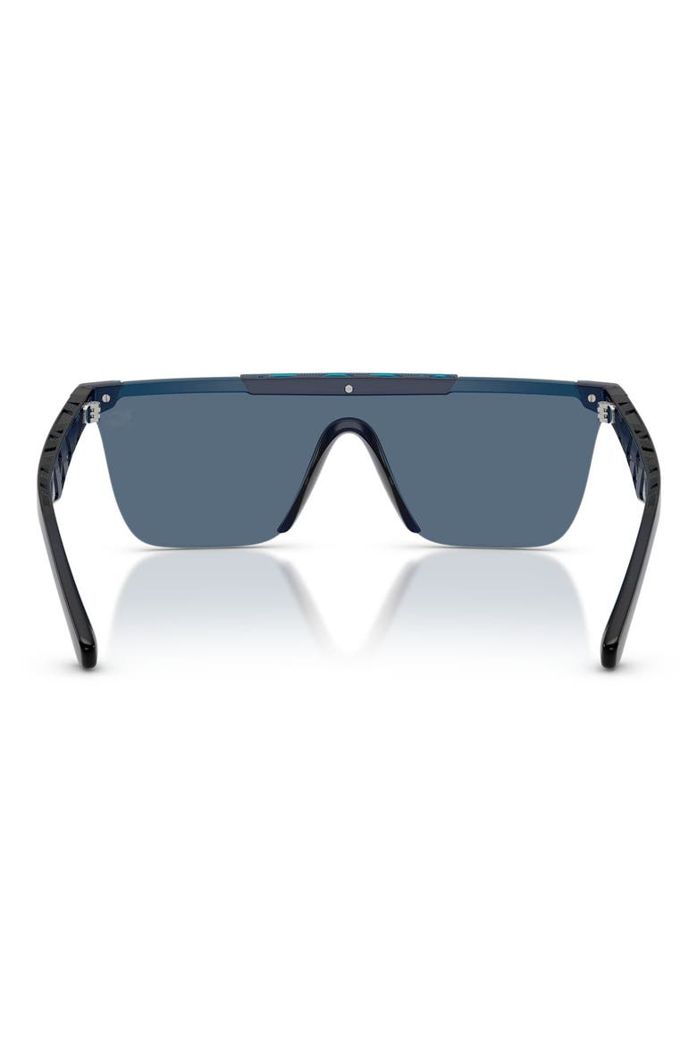 141mm Rectangular Shield Sunglasses, Alternate, color, BLUE / DARK BLUE