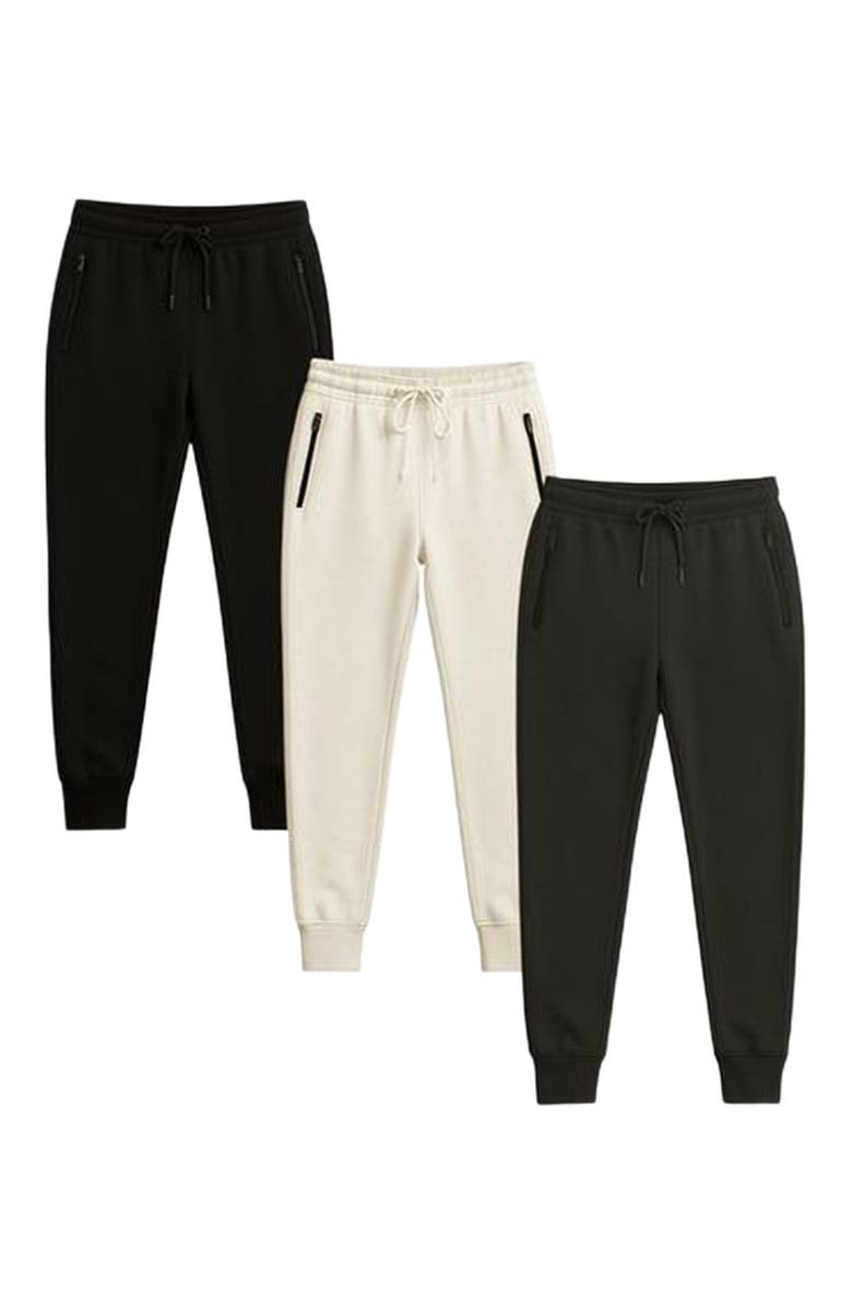 BenBen Womens 3 Pack Ultra Soft Fleece Joggers, Main, color,