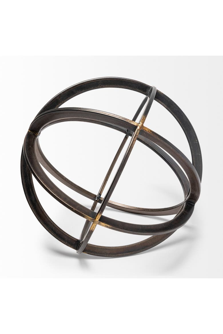 Galenna Metal Circular Decorative Orb, Alternate, color, Black
