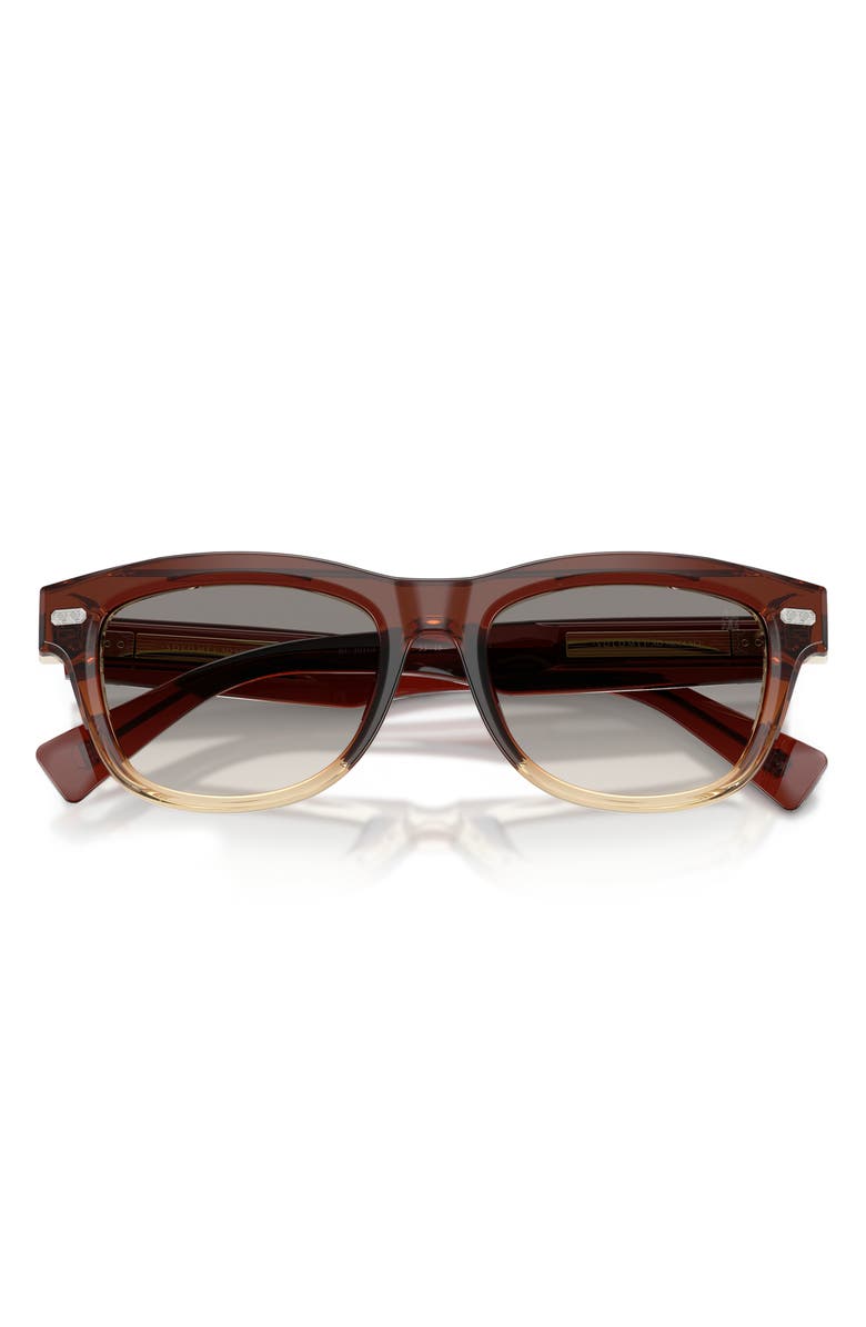 Brunello Cucinelli Stanley J 53mm Pillow Sunglasses, Alternate, color, Clear