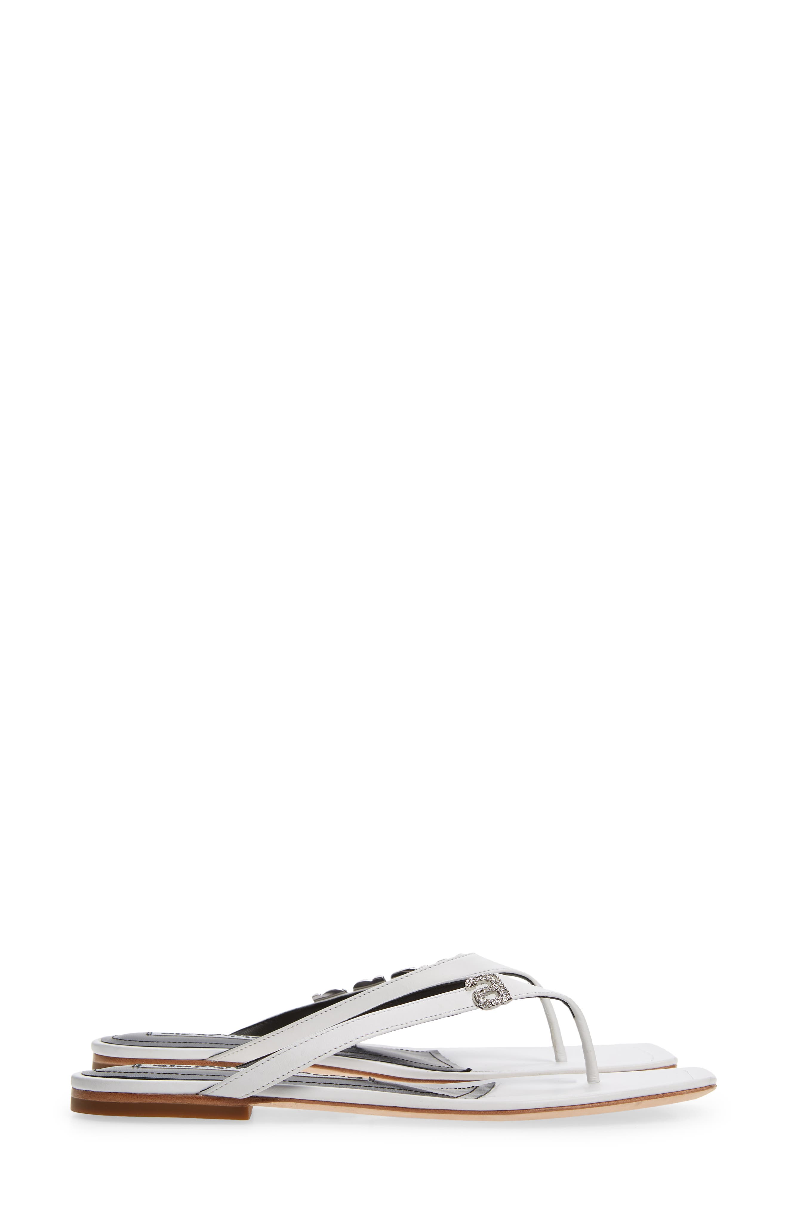 Ivy Rhinestone Logo Sandal, Alternate, color, WHITE