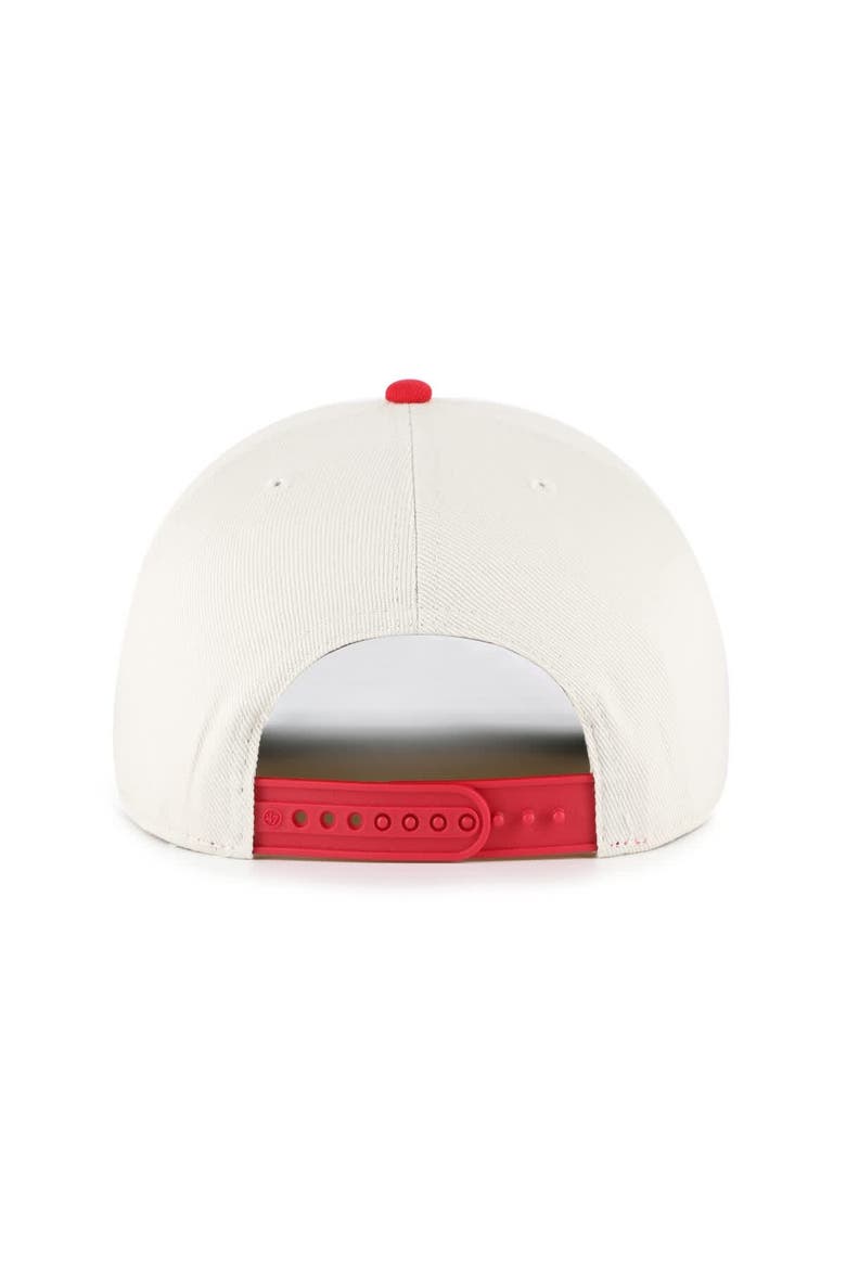 Men's '47 Cream/Red Houston Rockets Pomona Two-Tone Rope Hitch Adjustable Hat, Alternate, color, Cream
