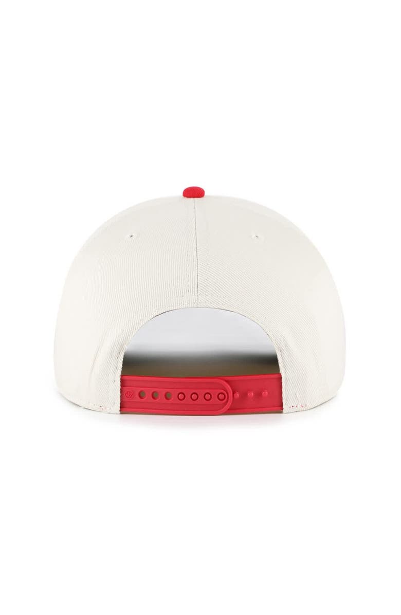 '47 Men's '47 Cream/Red Houston Rockets Pomona Two-Tone Rope Hitch Adjustable Hat, Alternate, color, Cream