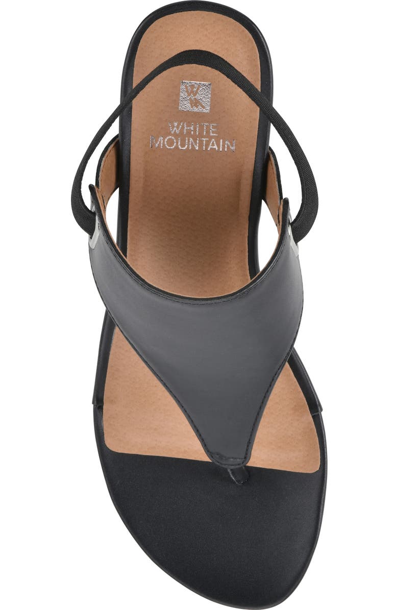 White Mountain Footwear All Dres Wedge Sandal, Alternate, color, Black/ Smooth