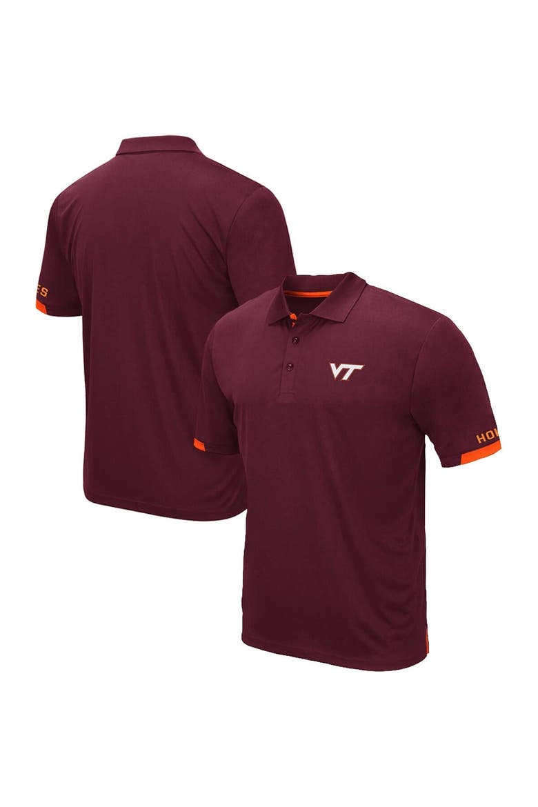 Men's Colosseum Maroon Virginia Tech Hokies Big & Tall Santry Polo, Alternate, color, Maroon