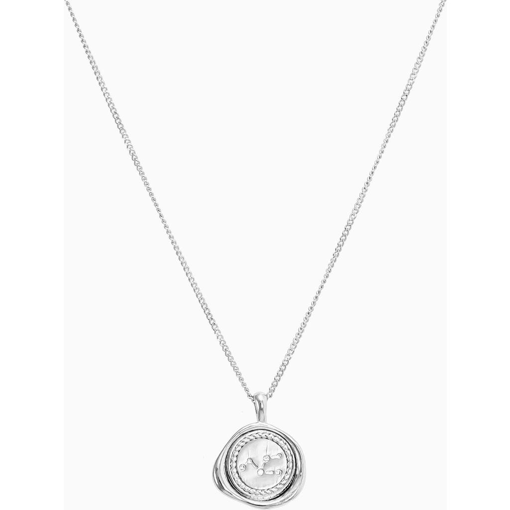 Bearfruit Jewelry 14k Gold Plated Seal Constellation Necklace 12 Zodiac Signs Holiday Gift Guide In Gray
