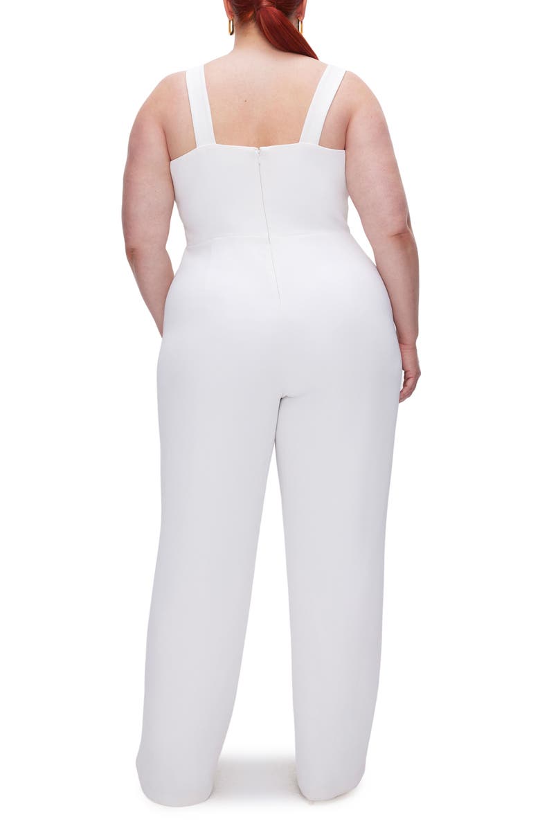 Good American Luxe Column Jumpsuit, Alternate, color, Ivory001