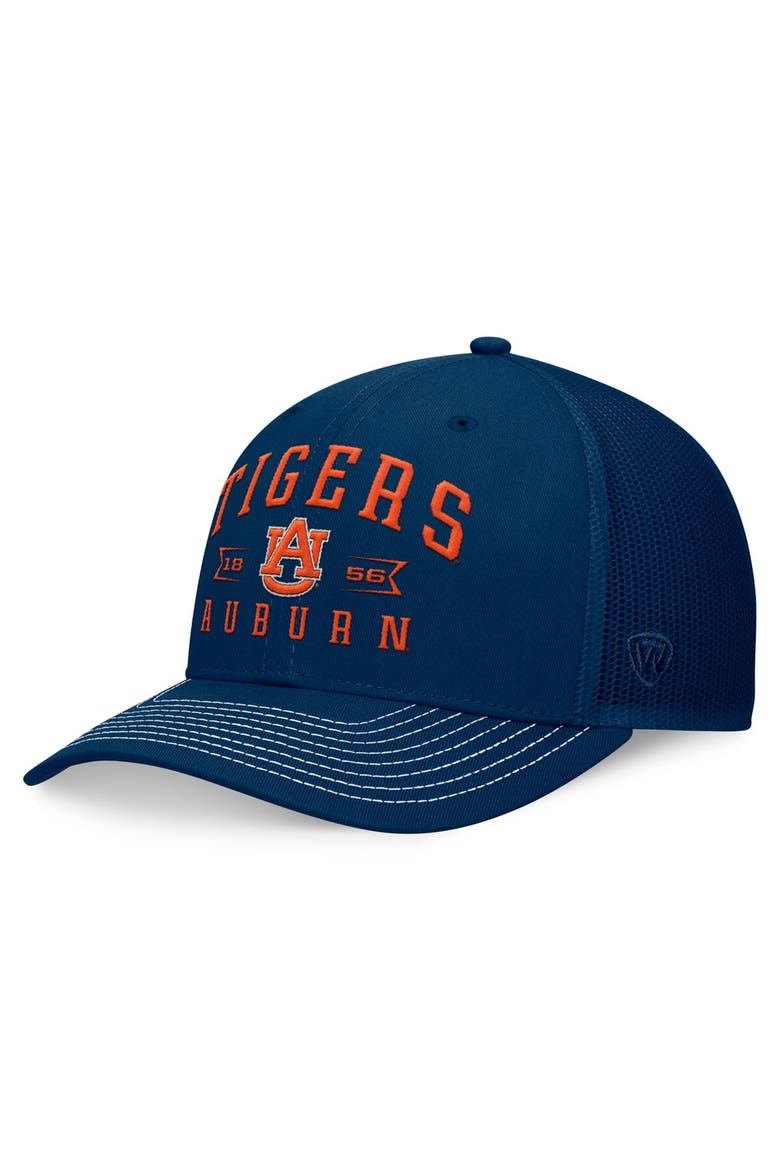Men's Top of the World Navy Auburn Tigers Carson Trucker Adjustable Hat, Main, color, Navy