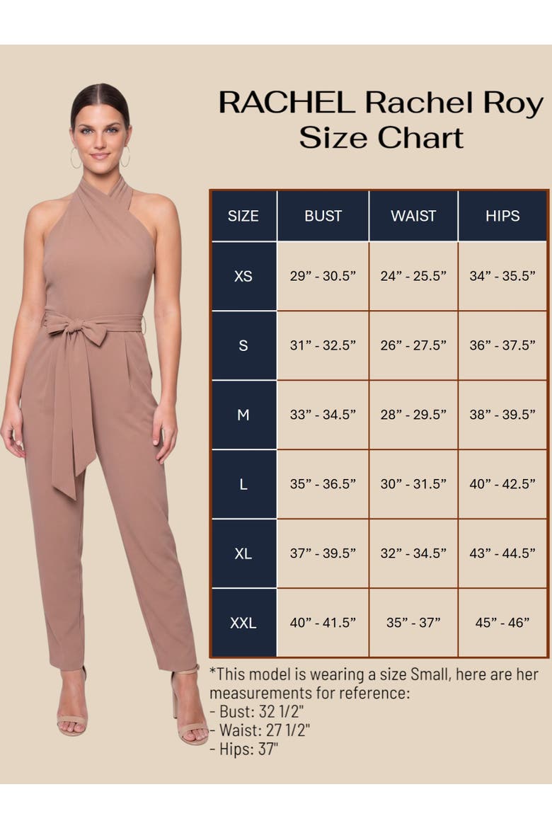 Harland Crossover Halter Jumpsuit, Alternate, color, Almond