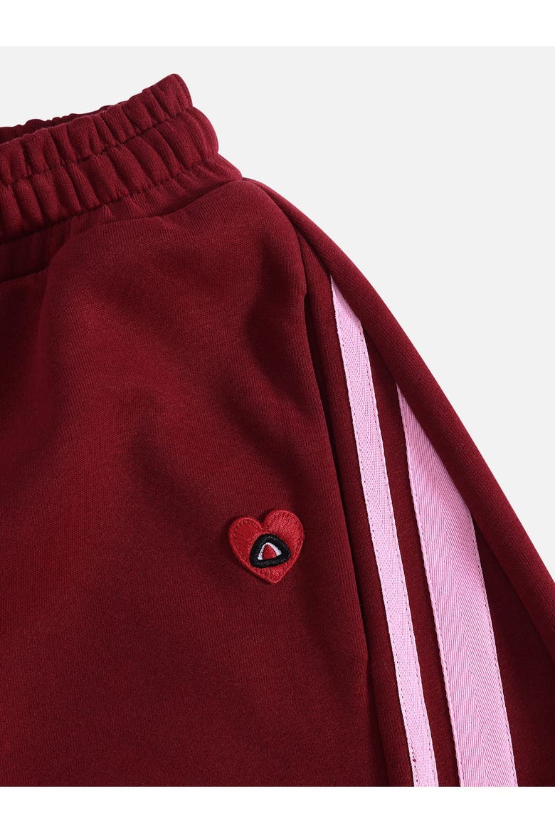 Stripe Baggy Barrel Sweatpants, Alternate, color, Red