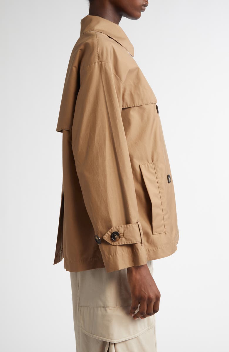 Max Mara Zeno Water Repellent Short Trench Coat, Alternate, color, 