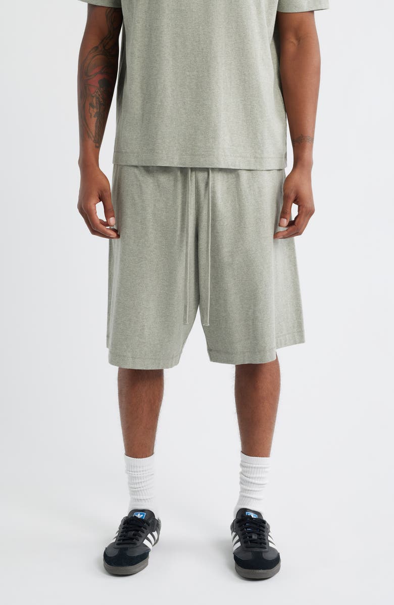 Fear of God Essentials Jersey Basketball Sweat Shorts, Main, color, Concrete Heather