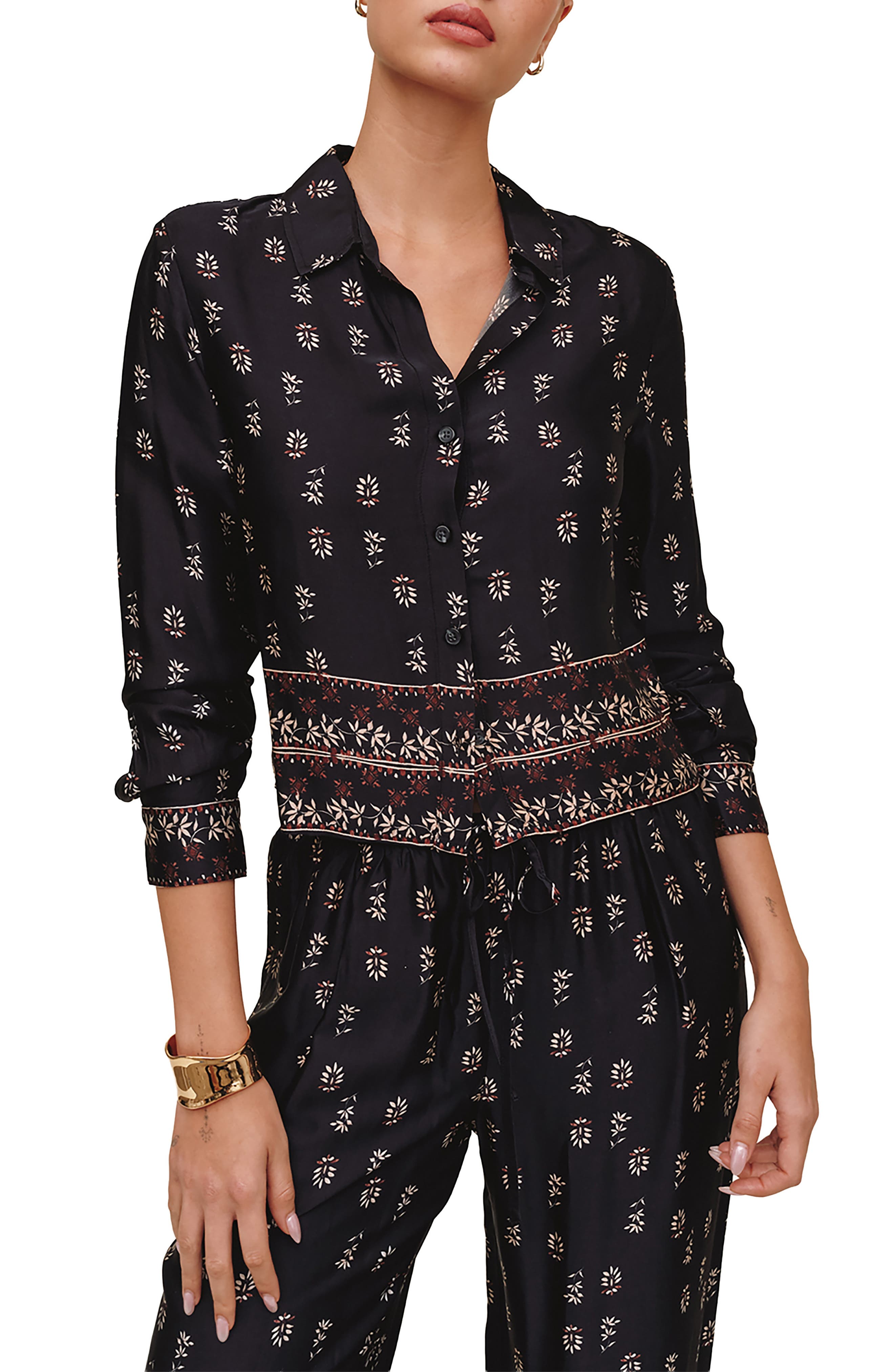 selected FLORAL BORDER PRINT