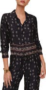 Bella Dahl Floral Border Print Long Sleeve Button-Up Shirt