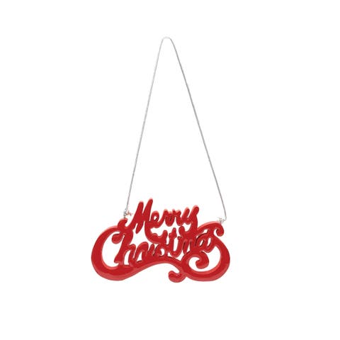 MDF Enamel Merry Christmas Ornament A/2