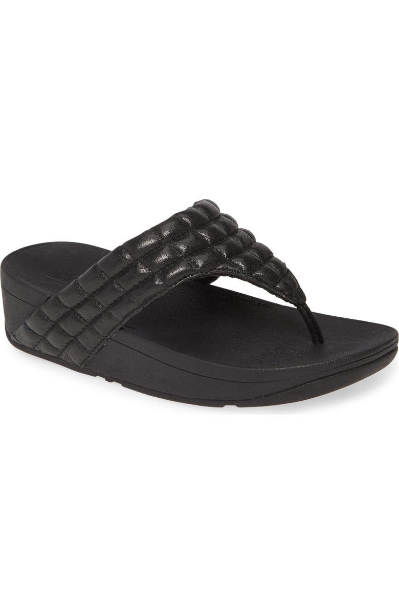 FitFlop Lulu Padded Shimmy Suede Flip Flop, Main, color,