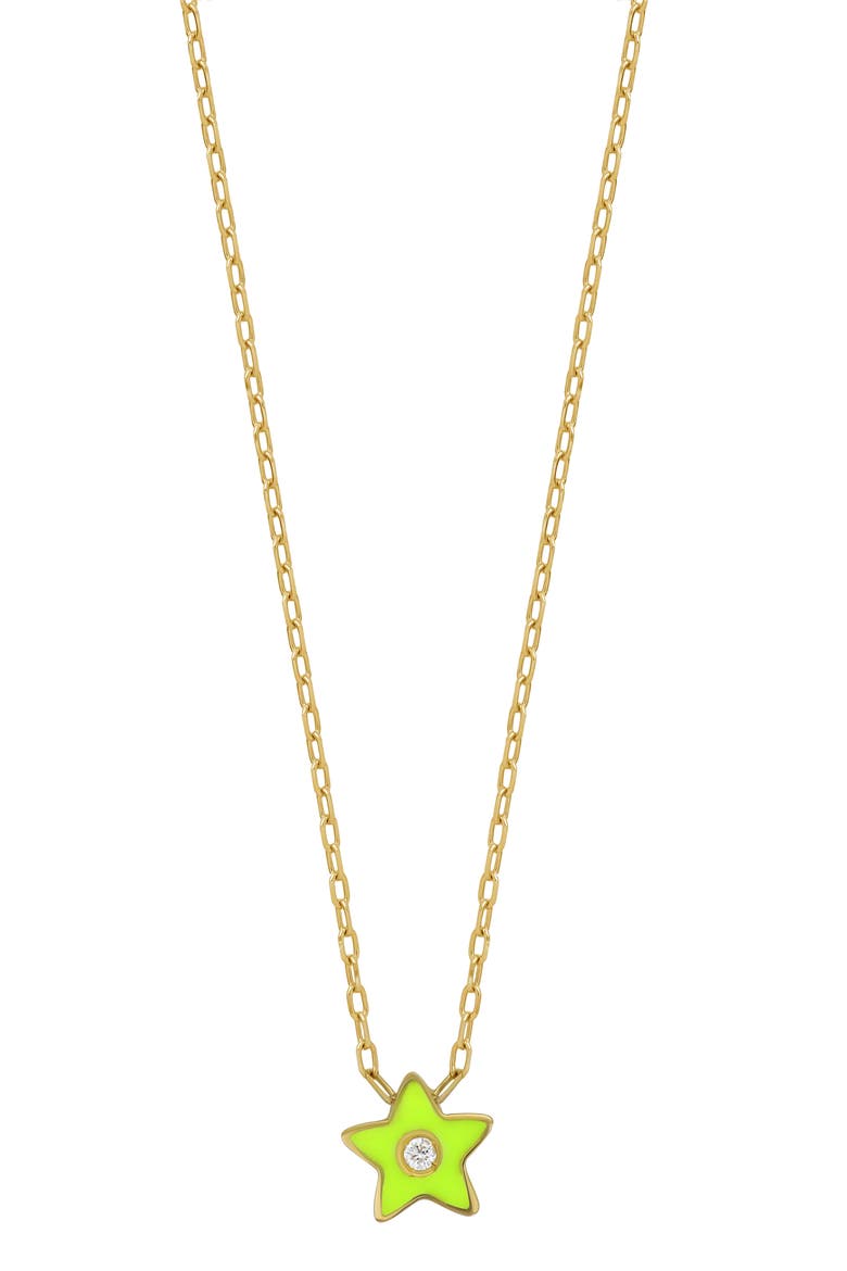 Icon Diamond Star Pendant Necklace (Nordstrom Exclusive), Main, color, 18K YELLOW GOLD