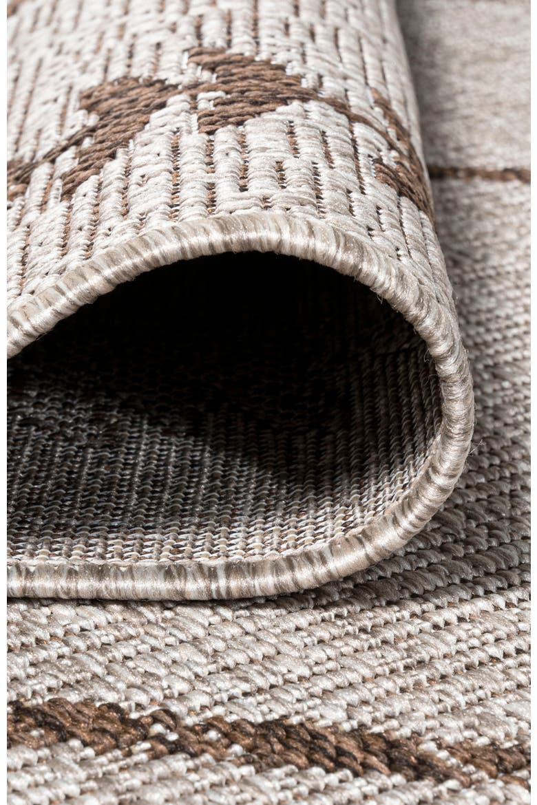 Derya  Diamond Trellis Indoor/Outdoor Area Rug, Alternate, color, Beige/Brown