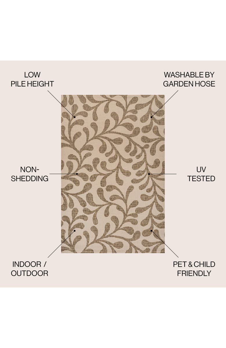 JONATHAN Y Vine All Over Indoor/Outdoor Area Rug, Alternate, color, Brown/Beige