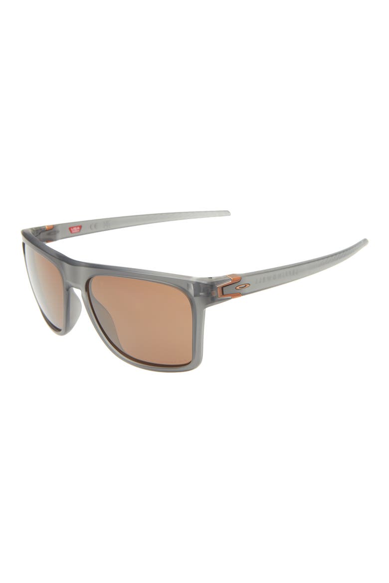 57mm Polarized Rectangular Sunglasses, Alternate, color, GREY SMOKE