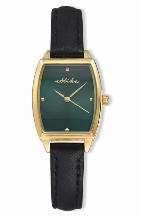 Ettika Classic Leather Strap Watch