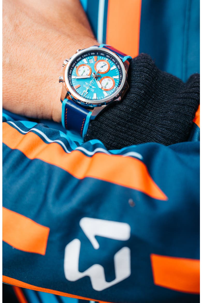 Team Miami E1 Racing Marine Star Rubber Strap Watch, 43mm, Alternate, color, SILVER-TONE