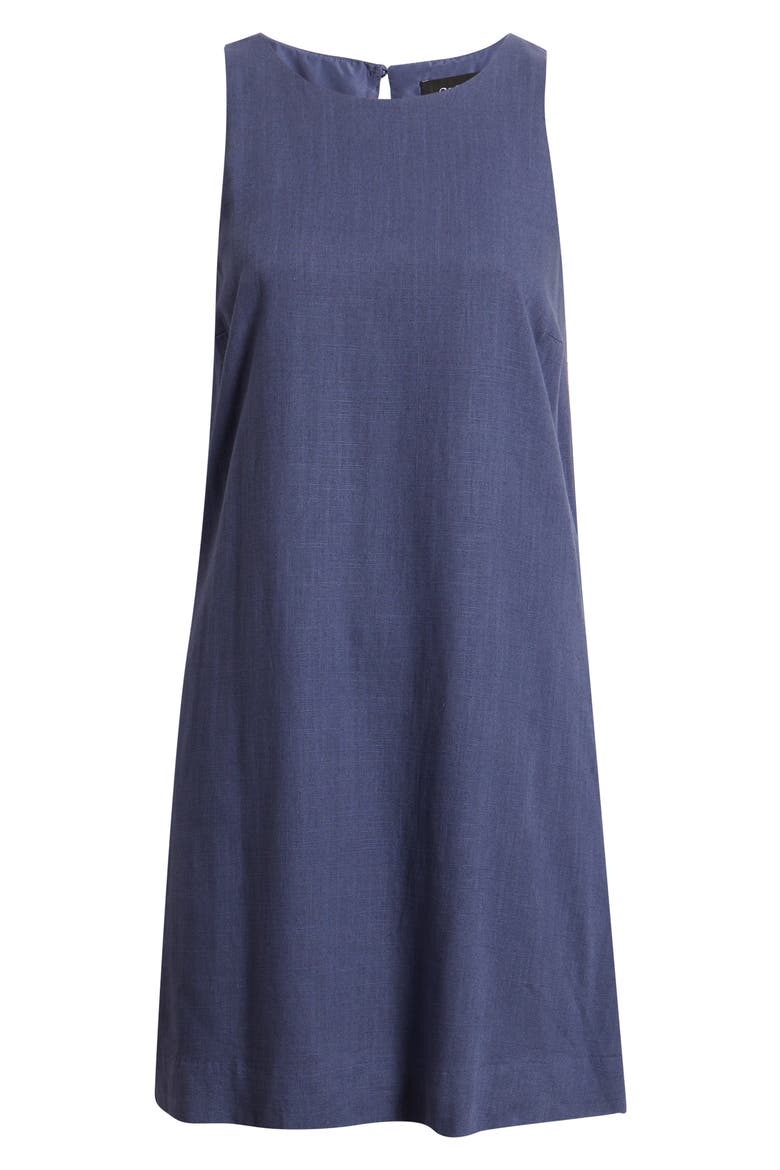 Sleeveless A-Line Dress, Alternate, color, INDIGO