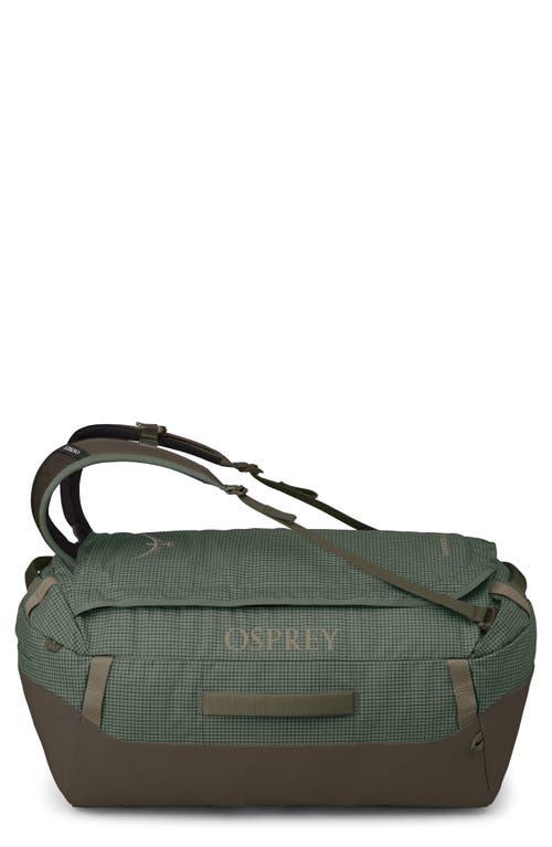 Osprey Transporter 65-liter Duffle Luggage In Pine Leaf/earl Grey
