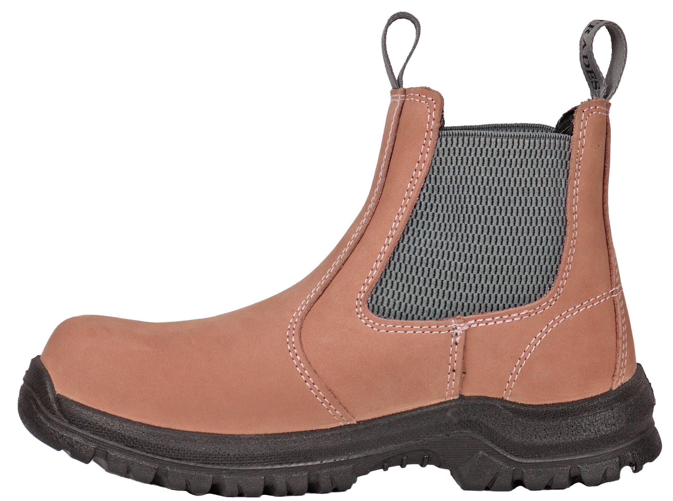 Moxie Trades Moxie Angelina Womens Composite Toe Chelsea Work Boot, Alternate, color, Pink