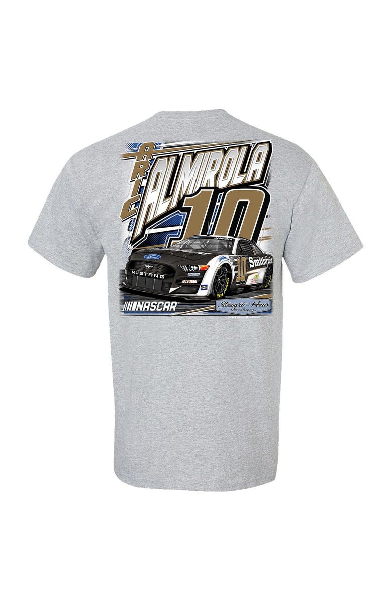 STEWART-HAAS RACING Men's Stewart-Haas Racing Team Collection Heathered Gray Aric Almirola Car T-Shirt, Alternate, color, Heather Gray