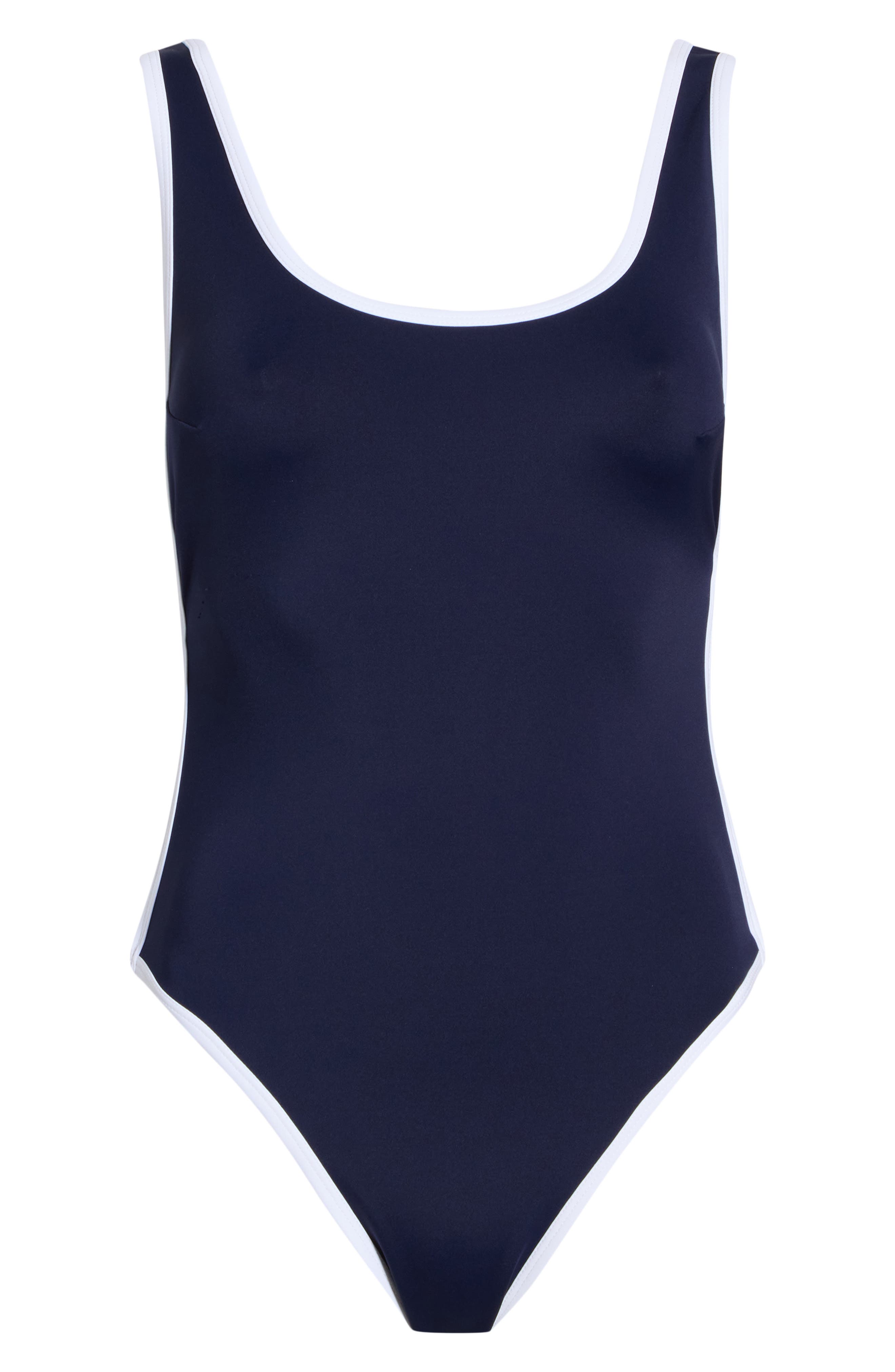 Good American Varsity Layout One-Piece Swimsuit