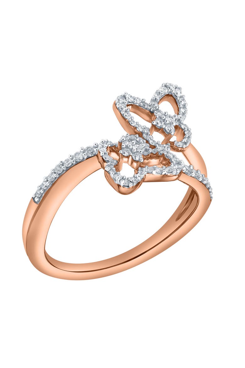 Blush Entwine 0.65 Ct 10K Gold Diamond Ring, Alternate, color, 14K White Gold