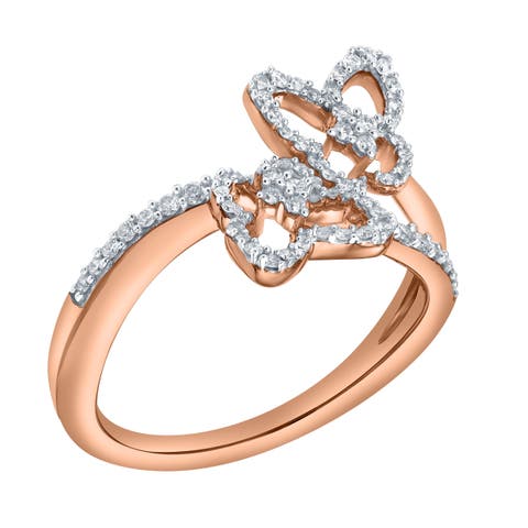 Elarisse Flutter Diamond Ring 0.30ct 14K Gold
