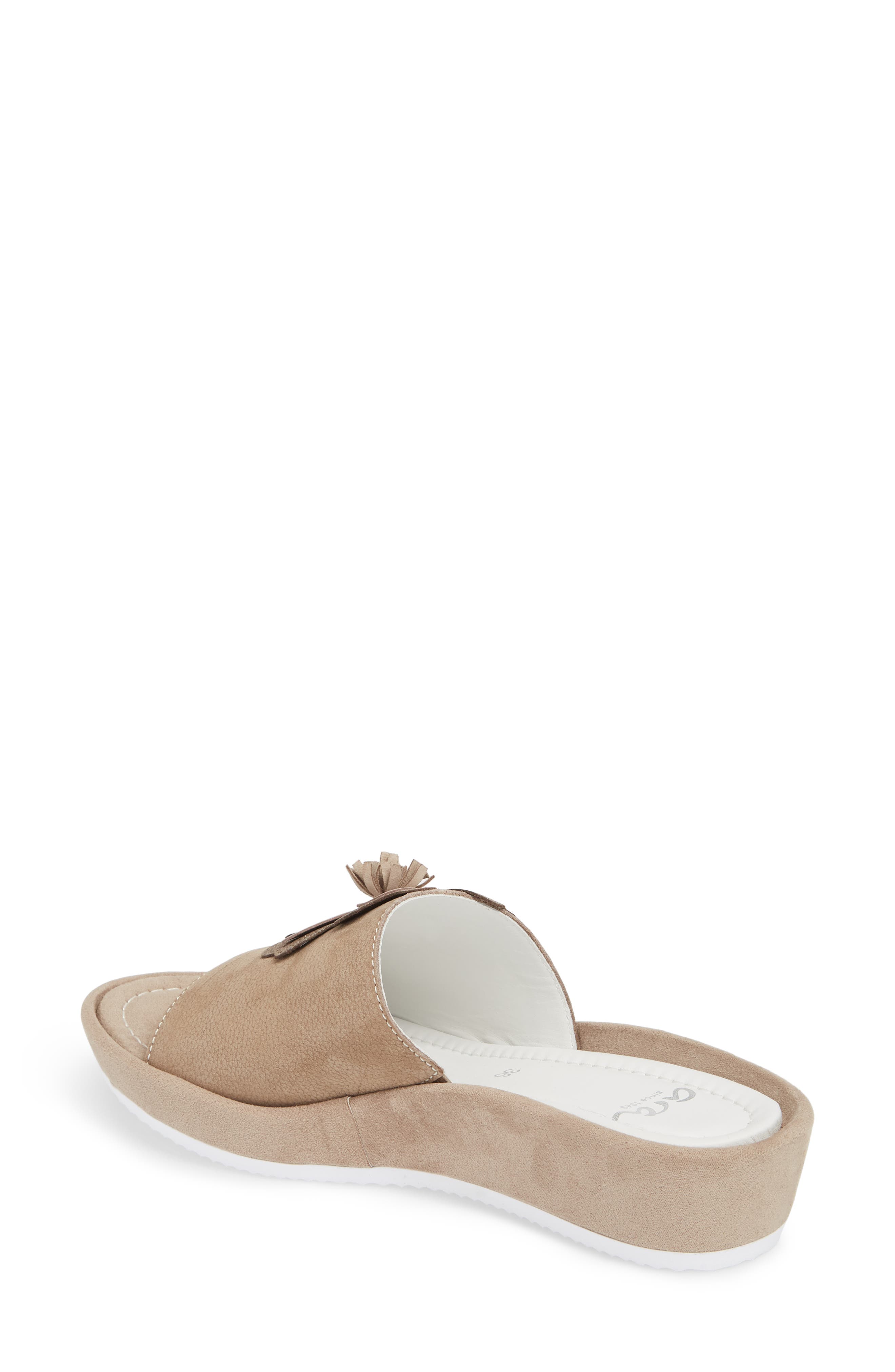 Thea Wedge Slide Sandal, Alternate, color, TAUPE NUBUCK