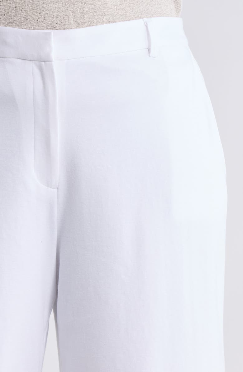 Eileen Fisher High Waist Ankle Wide Leg Pants, Alternate, color, White
