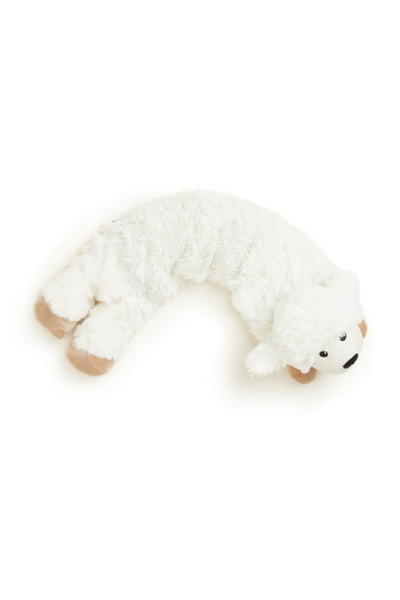 Sheep Plush Neck Wrap, Alternate, color, Light Beige