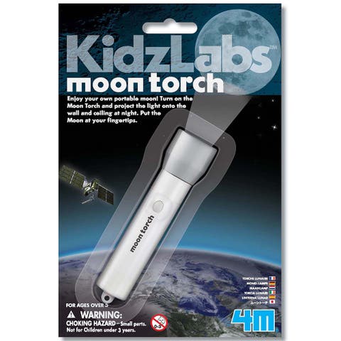 KidzLabs Moon Torch, Portable Projecting Toy Flashlight, Kids 5+