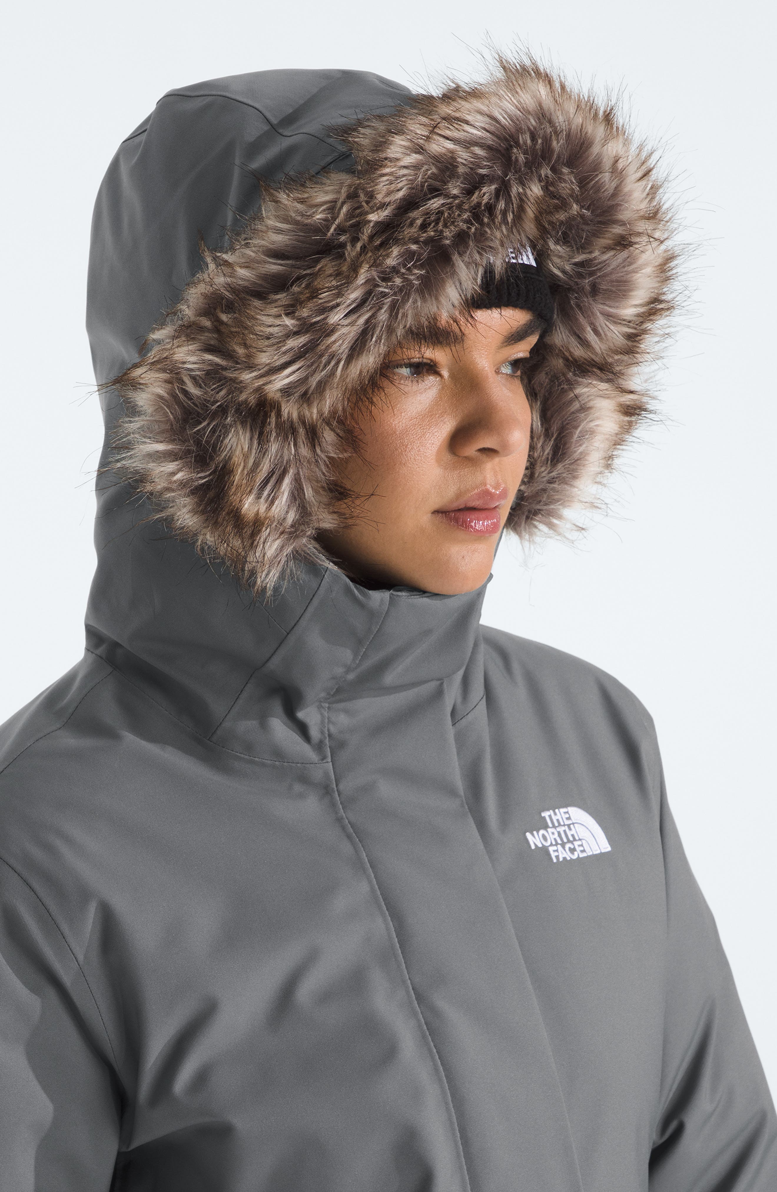 Arctic Waterproof 600-Fill-Power Down Parka with Faux Fur Trim