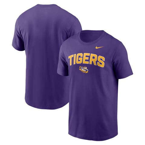 Men's Nike Purple LSU Tigers Primetime Arch Stack T-Shirt
