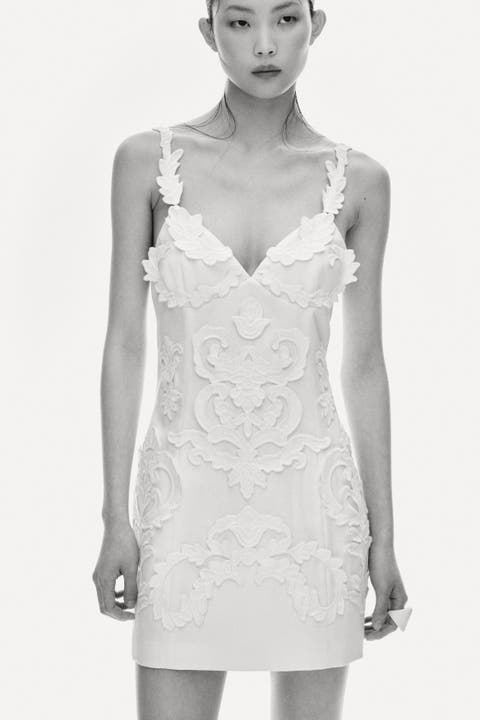 Appliquéd strappy dress