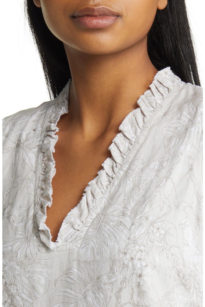 Totally Toile Linen Shift Dress, Alternate, color, KHAKI SAND