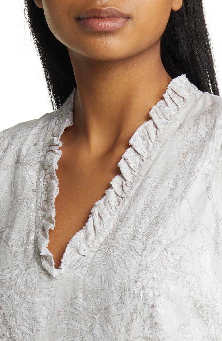 Tommy Bahama Totally Toile Linen Shift Dress, Alternate, color,