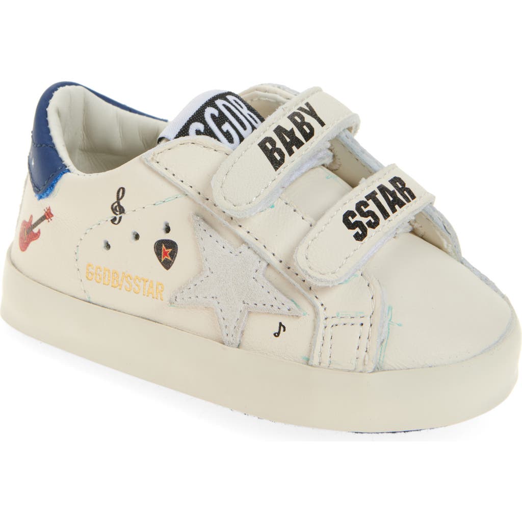 Golden Goose Old School Sneaker In White/blue