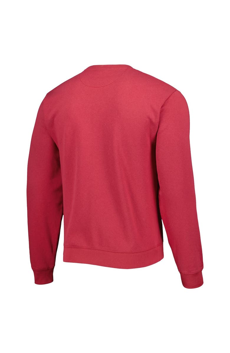 LEAGUE COLLEGIATE WEAR Men's League Collegiate Wear Crimson Indiana Hoosiers 1965 Arch Essential Lightweight Pullover Sweatshirt, Alternate, color,