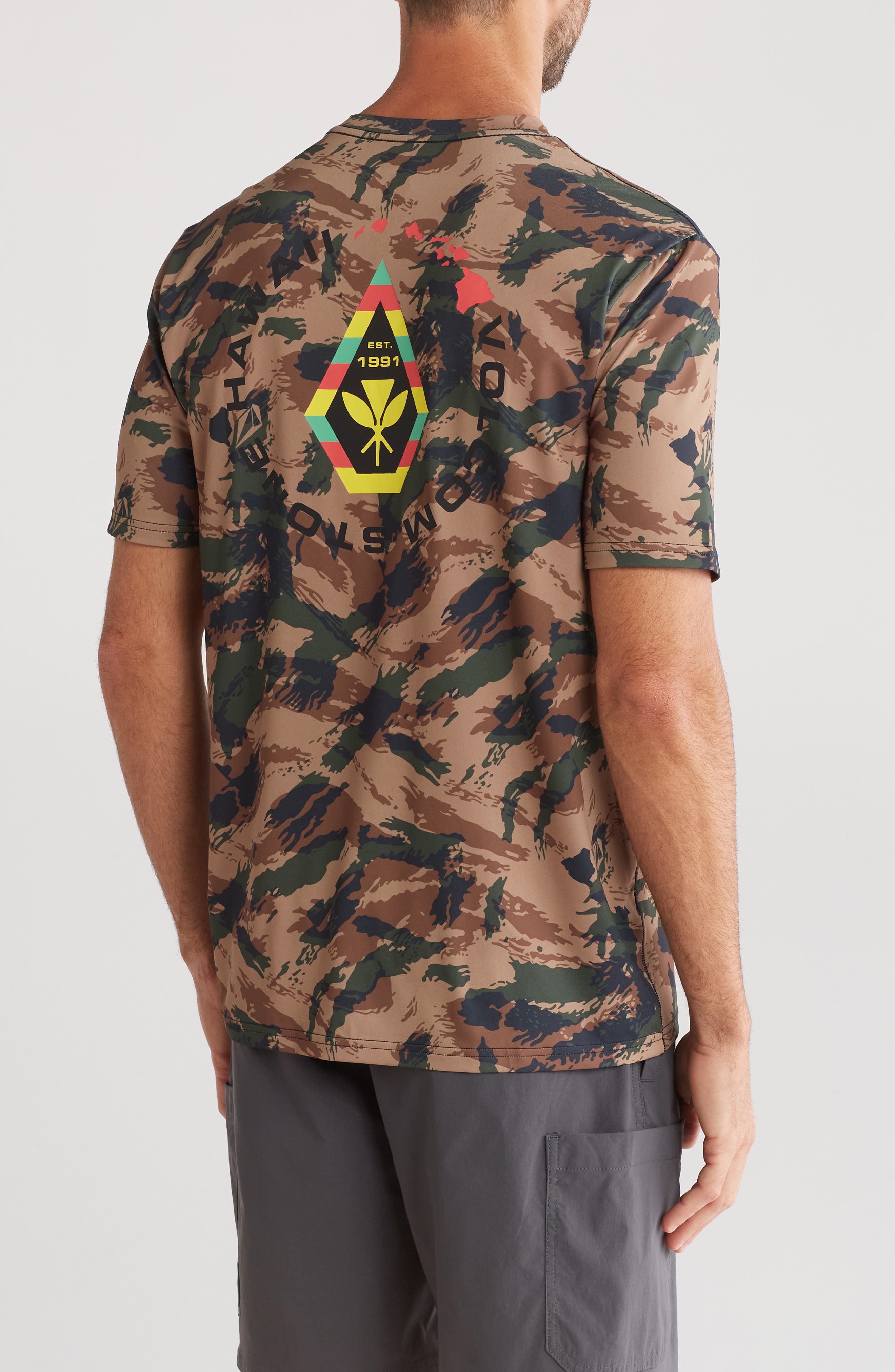 Volcom Pretense Camo Print Active T-Shirt (Men) | Nordstromrack